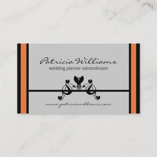 エレガントフローラが渦巻く名刺 名刺 (正面)