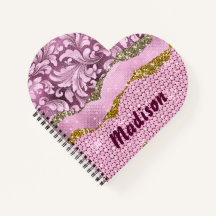 エレガントフローラきらびやかな紫ピンクの金ゴールドモノグラム