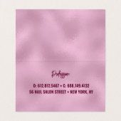 エレガントフローラきらびやかな紫ピンクの金ゴールドモノグラム 名刺 (内部フラット)