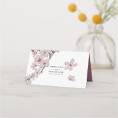 エレガントフローラさくらんぼ結婚ブロッサム座席表 プレイスカード (裏面)