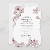 エレガントフローラさくらんぼ結婚式招待状 招待状 (正面)