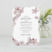 エレガントフローラさくらんぼ結婚式招待状 招待状 (スタンド正面)