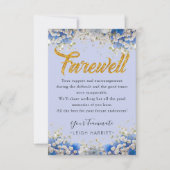 エレガントフローラさよなら同僚の別れカード サンキューカード (正面)