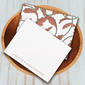 エレガントフローラつる植物カップル新婚結婚人 ノートカード