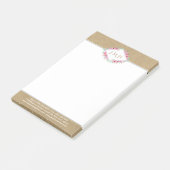 エレガントフローラとクラフト個人またはビジネス ポストイット (アングル)