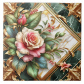 エレガントフローラとバラの離れ取り決め タイル (正面)