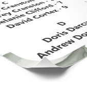 エレガントフローラとフルーツの水の色結婚の ポスター (コーナー)