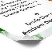 エレガントフローラとフルーツの水の色結婚の ポスター (コーナー)