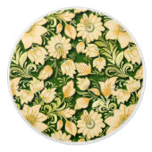 エレガントフローラと緑 セラミックノブ (正面)