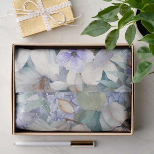 エレガントフローラと蝶のデコページ 薄葉紙 (ギフト)