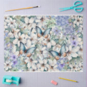 エレガントフローラと蝶のデコページ 薄葉紙 (クラフト)