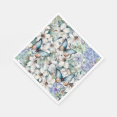 エレガントフローラと蝶 スタンダードランチョンナプキン (角)