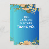 エレガントフローラのパーソナライズされたサンキューカード サンキューカード (正面/裏面)