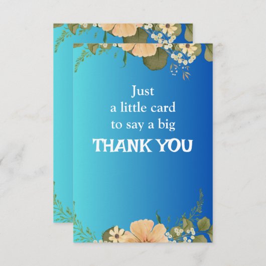 エレガントフローラのパーソナライズされたサンキューカード サンキューカード (正面/裏面)