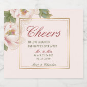 エレガントフローラのヒゲ結婚ー スパークリングワインラベル (シングルラベル)