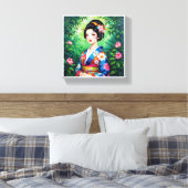 エレガントフローラのポートレート キャンバスプリント (インサイチュ (寝室))