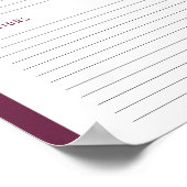 エレガントフローラの厨房空白のレシピ ポスター (角)