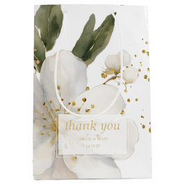 エレガントフローラの水の色ありがとう結婚さん ミディアムペーパーバッグ