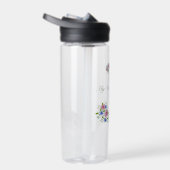 エレガントフローラの水彩模様 ウォーターボトル (右面)