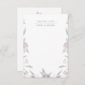 エレガントフローラの結婚お感謝してい前 サンキューカード (正面/裏面)