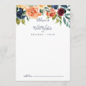 エレガントフローラの結婚ウェルウィッシュアドバイスカード アドバイスカード (正面)
