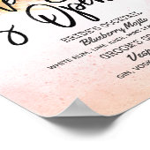 エレガントフローラの結婚バーはDrinkメニューを開いている ポスター (角)