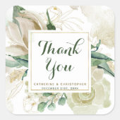 エレガントフローラの結婚作成 スクエアシール (正面)