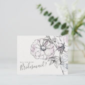 エレガントフローラの結婚花嫁介添人の提案カード ポストカード (スタンド正面)