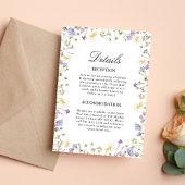 エレガントフローラの結婚詳細エンクロージャカード 招待状