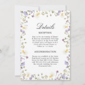 エレガントフローラの結婚詳細エンクロージャカード 招待状 (正面)