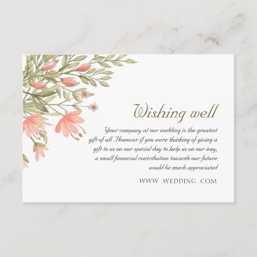 エレガントフローラの結婚願い事 エンクロージャーカード (正面)