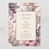 エレガントフローラの結婚Signature Drinksバーメニュー メニュー (正面/裏面)