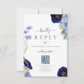 エレガントフローラの結婚Webサイトの返信QRコード 出欠カード (正面)