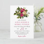 エレガントフローラの緑の素朴な水結婚色 招待状 (スタンド正面)