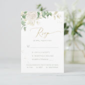 エレガントフローラの緑の食事のオ結婚プション 出欠カード (スタンド正面)