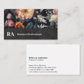 エレガントフローラの背景 名刺 (正面/裏面)