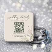 エレガントフローラのWeb結婚サイトQRコード写真RSVP エンクロージャーカード