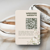エレガントフローラのWeb結婚サイトQRコード写真RSVP エンクロージャーカード