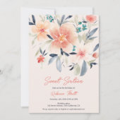 エレガントフローラはっきりした秋ボーホアーススウィート16 招待状 (正面)