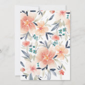 エレガントフローラはっきりした秋ボーホアースブライダルシャワー 招待状 (裏面)