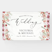 エレガントフローラはの結婚へようこそ 横断幕 (横)