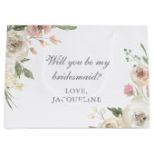 エレガントフローラはカスタム僕の花嫁の世話になる ラージペーパーバッグ (正面)