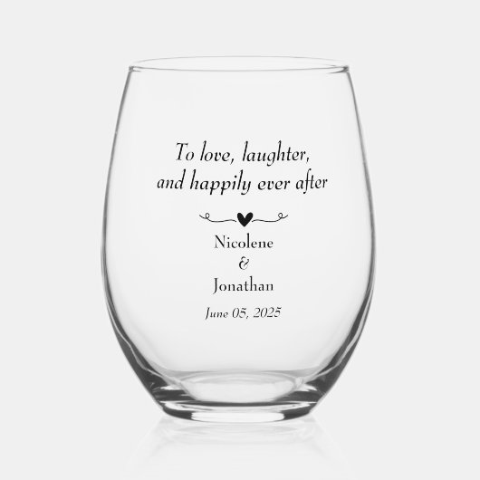 エレガントフローラは結婚茎のないワイングラスを受け入れる ステムなしワイングラス (正面)