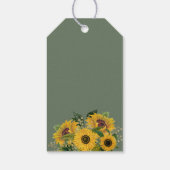 エレガントフローラひまわり結婚緑 ギフトタグ (裏面)