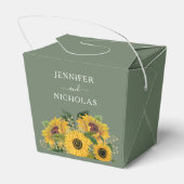 エレガントフローラひまわり結婚緑 フェイバーボックス (裏面サイド)