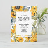 エレガントフローラひまわり結婚50周年記念 招待状 (スタンド正面)