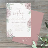 エレガントフローラほこりっぽいバラクラシックバラ花 招待状