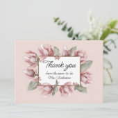 エレガントフローラほこりっぽいバラ赤面 サンキューカード (スタンド正面)