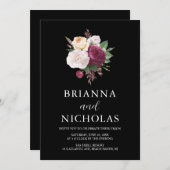 エレガントフローラをすべて詰め込ん結婚だ 招待状 (正面/裏面)