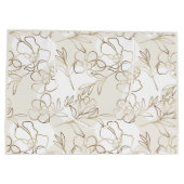 エレガントフローラアイボリー紙バッグ  ラージペーパーバッグ (裏面)